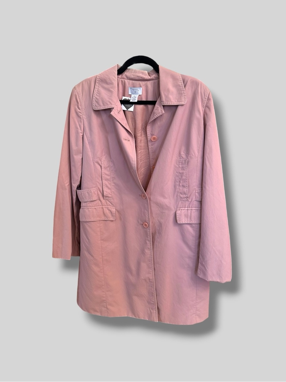LOFT Dusty Pink Lightweight Trench Coat